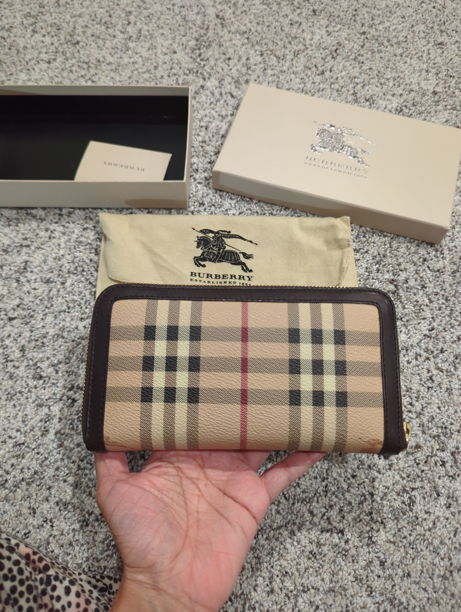 Burberry Haymarket wallet