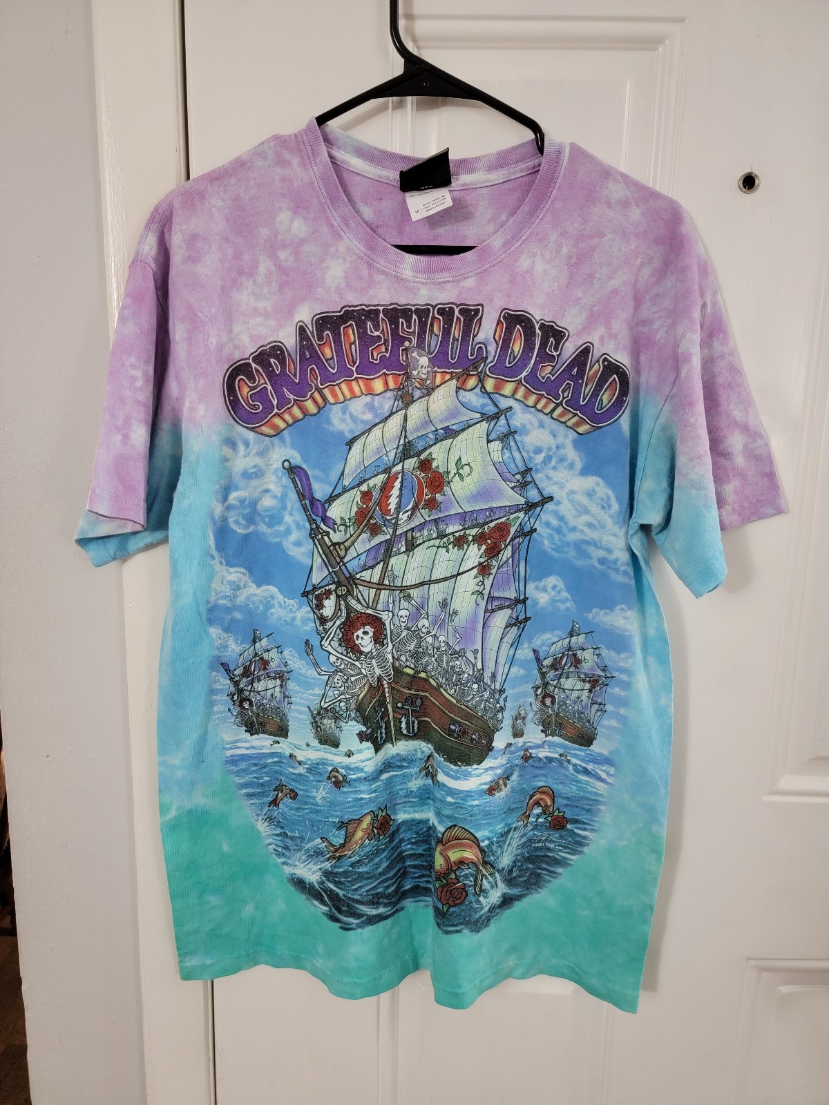 Vintage 2001 Grateful Dead tie dye tour shirt