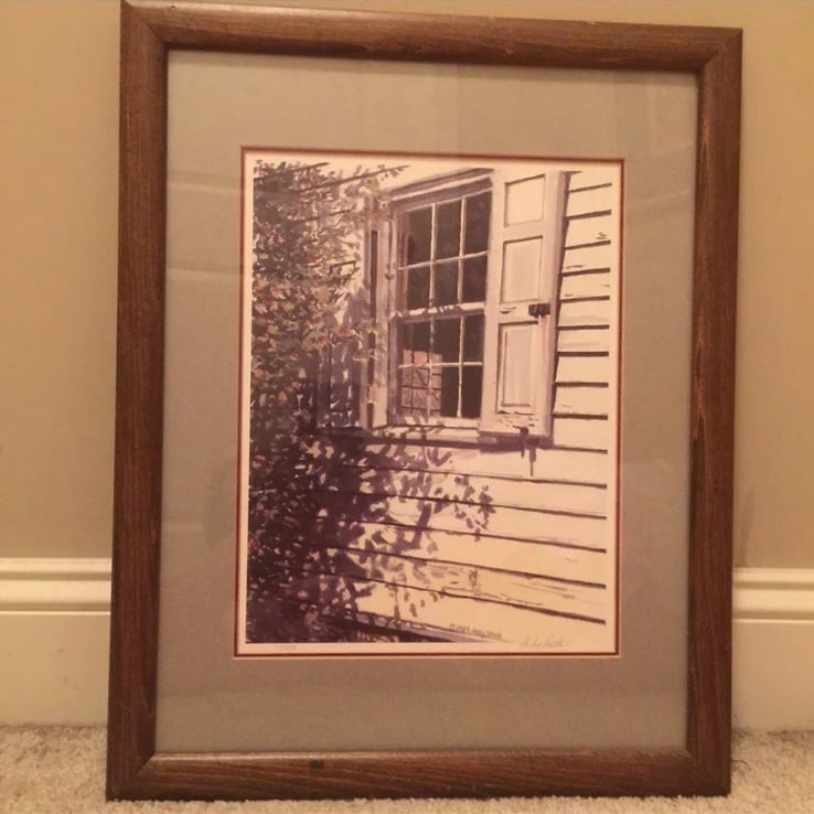 Vintage 80s Andy Smith Sunny Side signed numbered framed watercolor print art