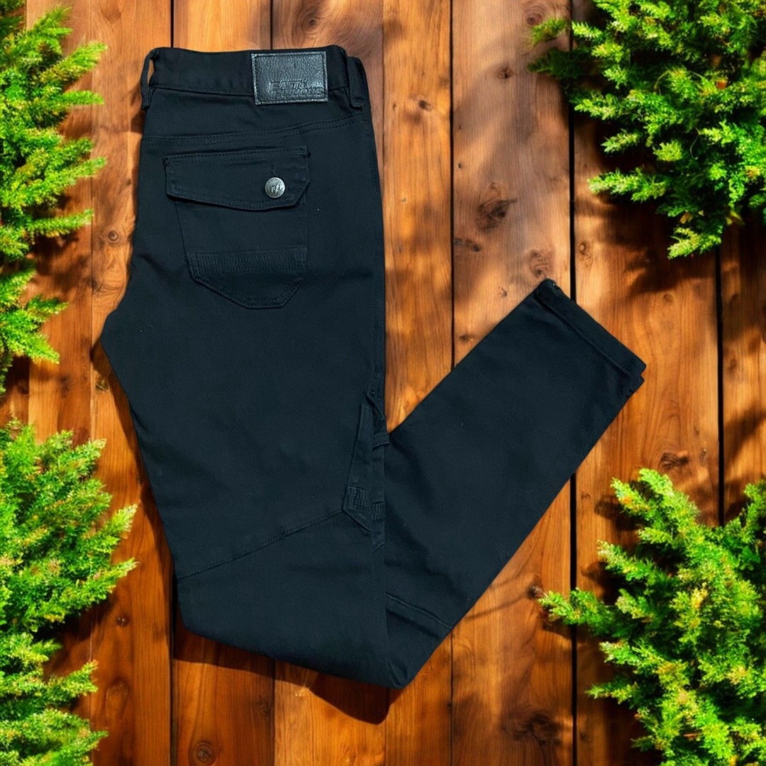 Affliction x Fast & Furious Raquel Cargo Slim Fit Black Denim Jeans Mens 29 x 30