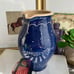 Antique cobalt blue and spotty pitcher jug