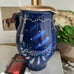 Antique cobalt blue and spotty pitcher jug