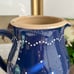 Antique cobalt blue and spotty pitcher jug