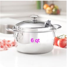 Princess House VIDA SANA® 5-PLY STAINLESS STEEL COOKWARE 6-Qt. Casserole 5866