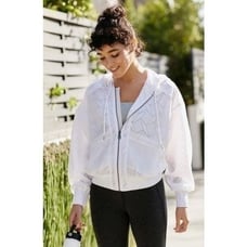 Free People Movement Women's White Salt Spray Hooded Jacket Size XS/TP