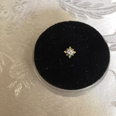 14k White Gold and Aquamarine threadless