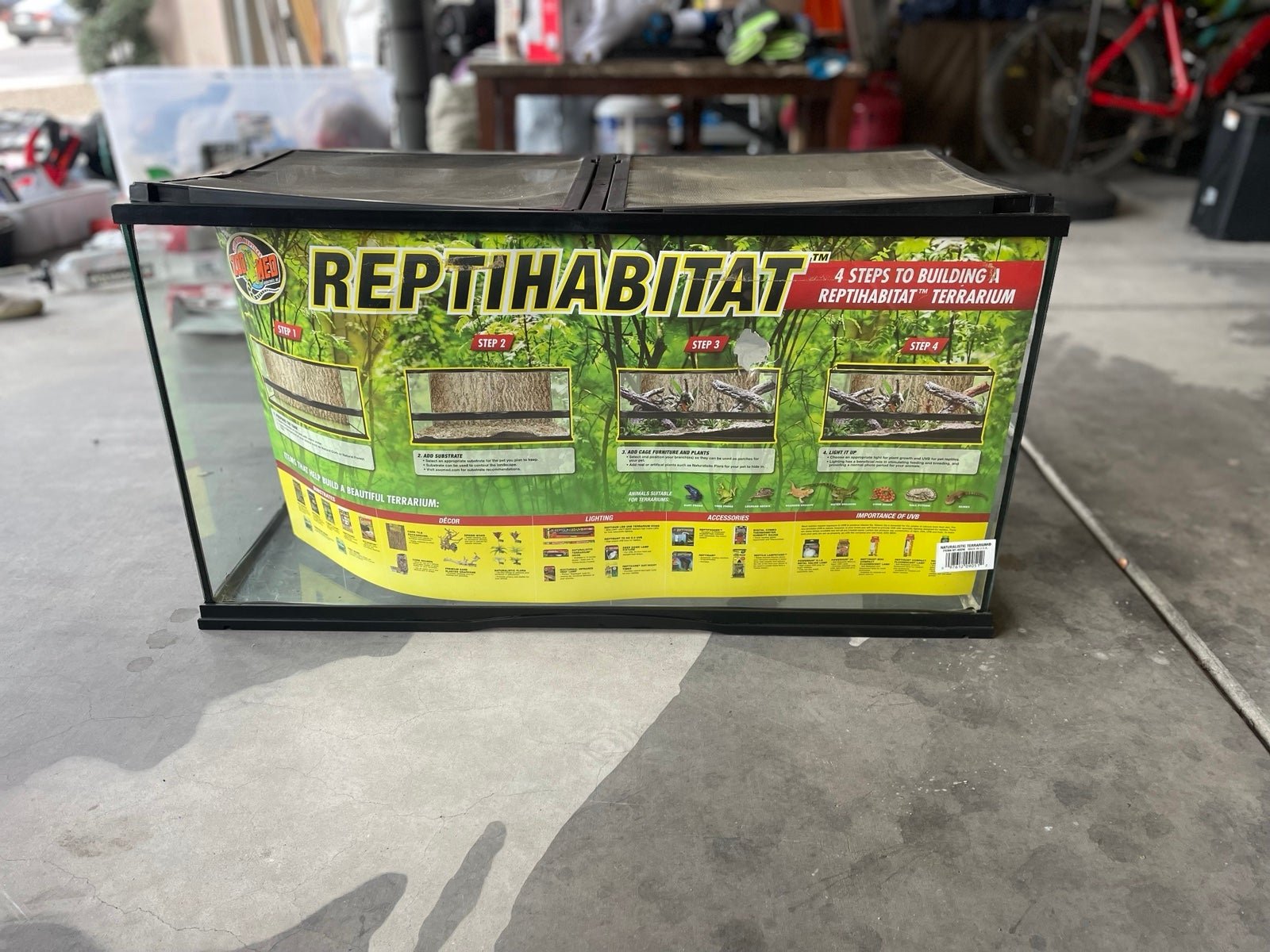 reptile tank and supplies