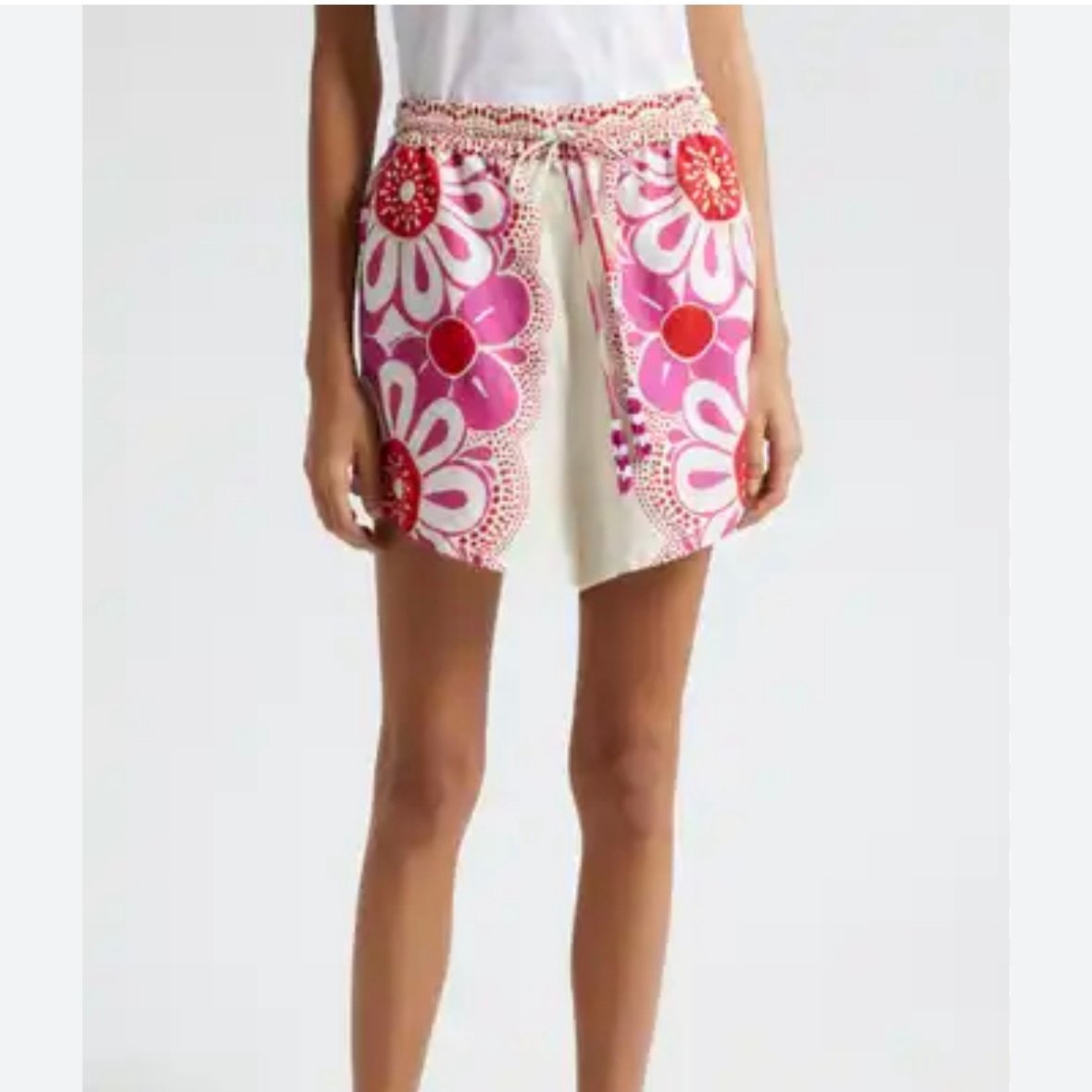 Farm Rio Maia Floral Linen Blend Shorts size XXS