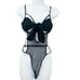 In Bloom by Jonquil Heidi Lace Sexy Strappy Sheer Open Bow Teddy Lingerie Size M