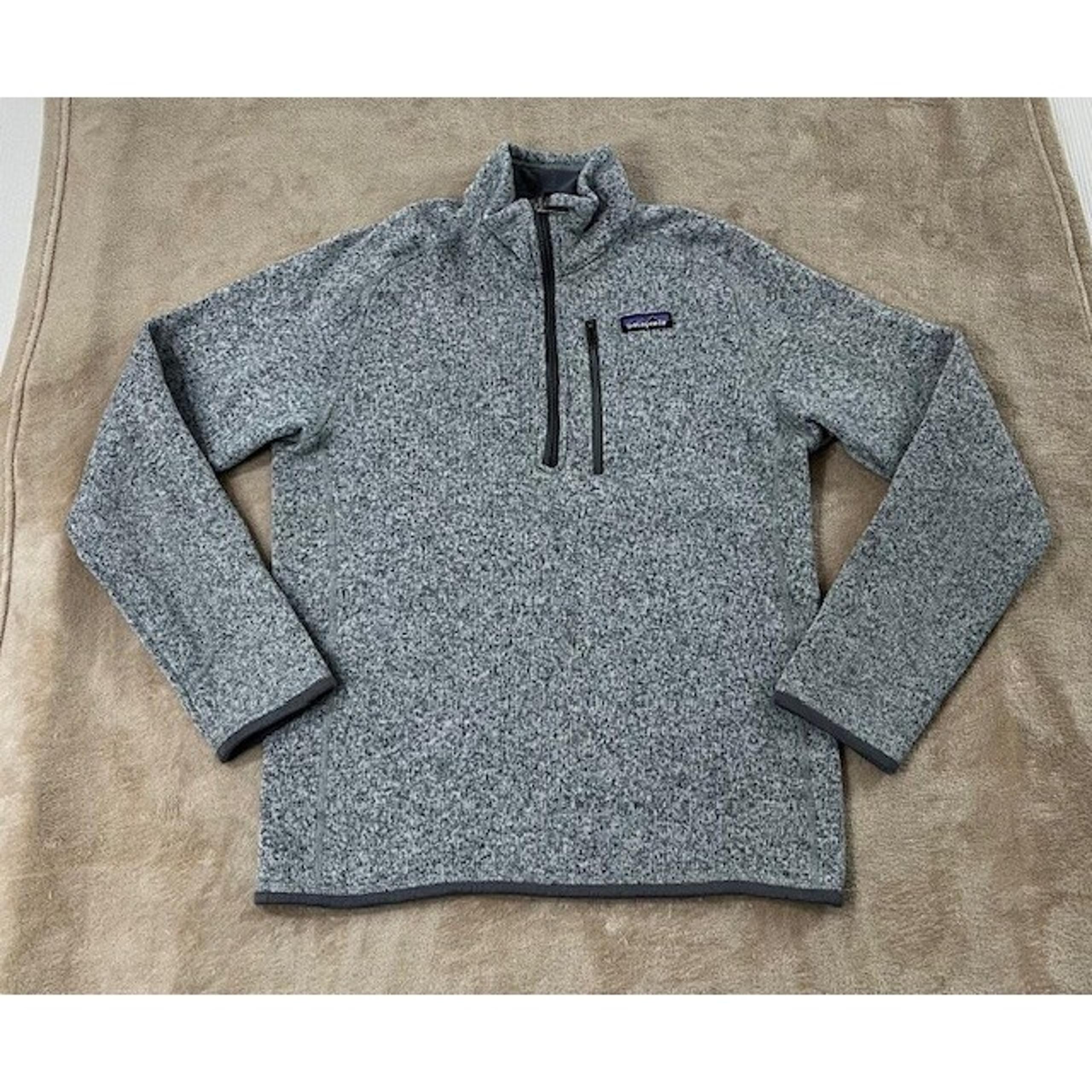Patagonia Better Sweater Men size small gray Half Zip Fleece Jacket EUC