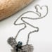 Vintage Unique Large Rhinestone Owl Pendant Necklace