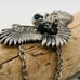 Vintage Unique Large Rhinestone Owl Pendant Necklace