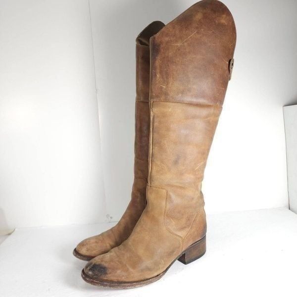 FREEBIRD By Steven Women's Stabl Size US 7 Tall Brown Leather Motorcycle Boots