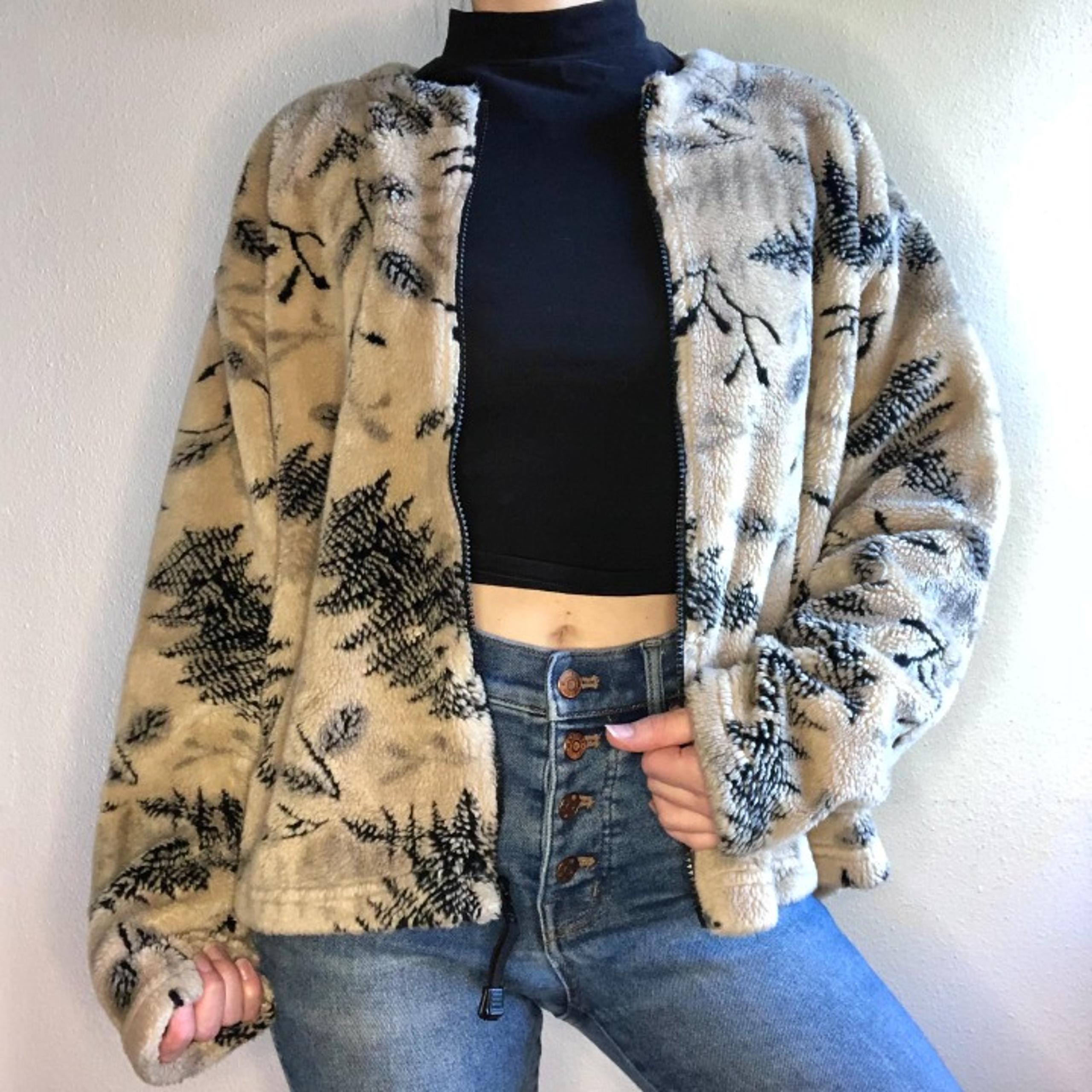 Soft teddy zip-up jacket