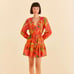 FARM RIO Orange Ombre Forest Mini Dress L
