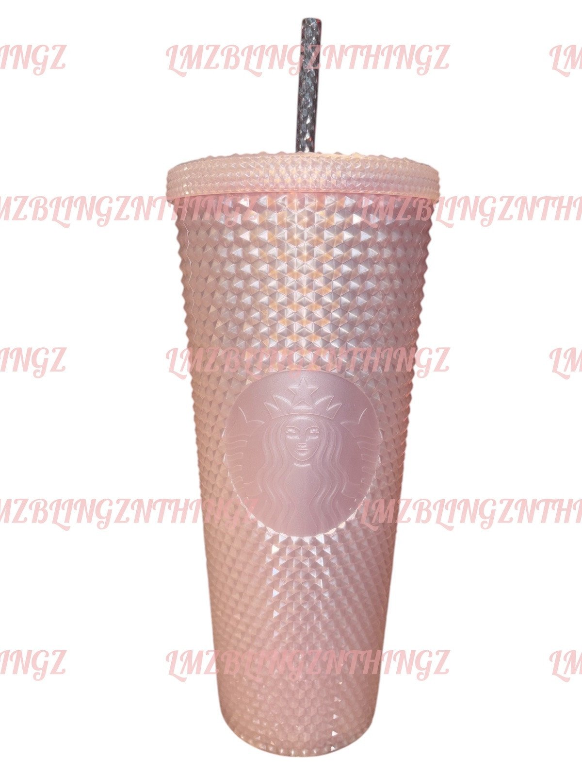 Starbucks Mexico/LATAM 2023 Pink Pearl Bling 24oz Tumbler~NWT