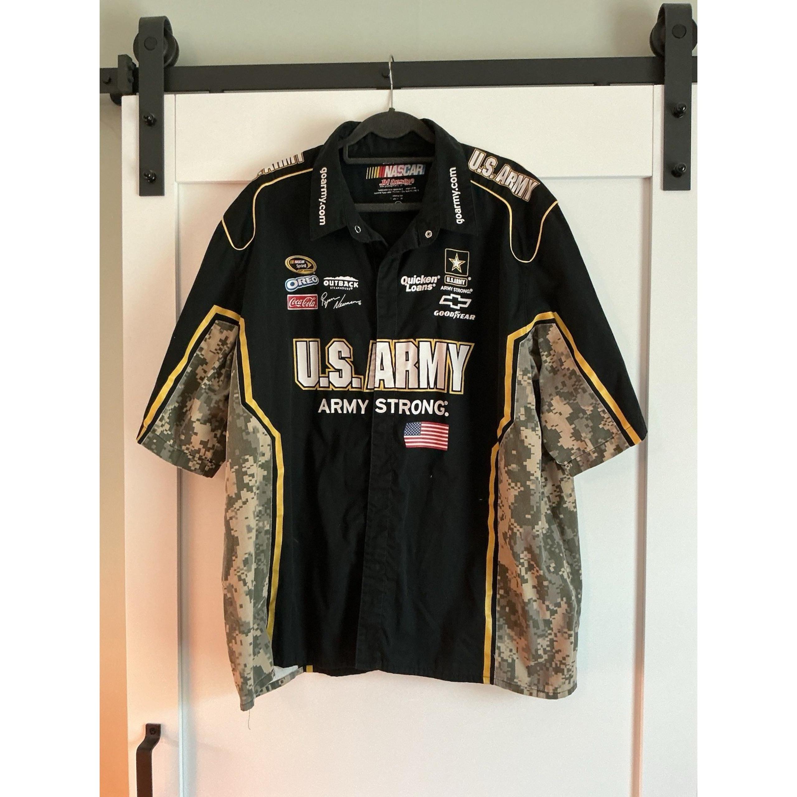 Ryan Newman US Army Strong Nascar Racing Pit Crew Team Shirt Size 2XL