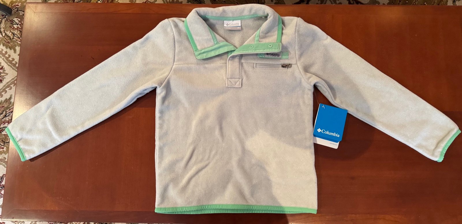NWT COLUMBIA CHILDREN FLEECE SHIRT. SIZE: XS(6/7)