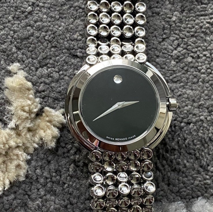 Movado Trembrili 28MM Black Museum Dial 84.G4.1830. 10817330. Ladies Watch.