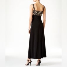 R & M Richard’s Petite Sleeves Maxi Dress Size 4P EUC W Jacket