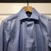 Saks fifth avenue men's blue 100%cotton dress shirt slim fit size: 16/34-35