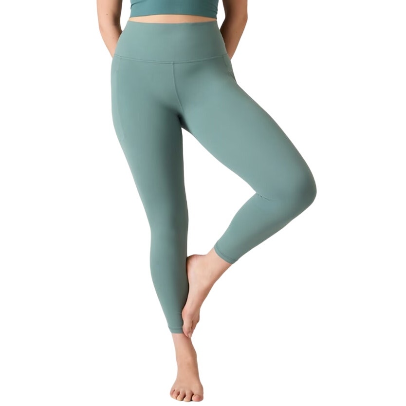 Athleta Salutation Stash Cinch 7/8 Tight in Oxidized Green, Size M
