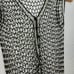 Black silver beaded mesh open knit vest top