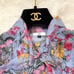 【Excellent Condition】Sov. Floral Print Long Pleated Dress with Bow Tie, Size 36