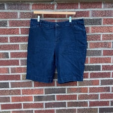 St. John’s Bay Navy Blue Denim Bermuda Jean Shorts