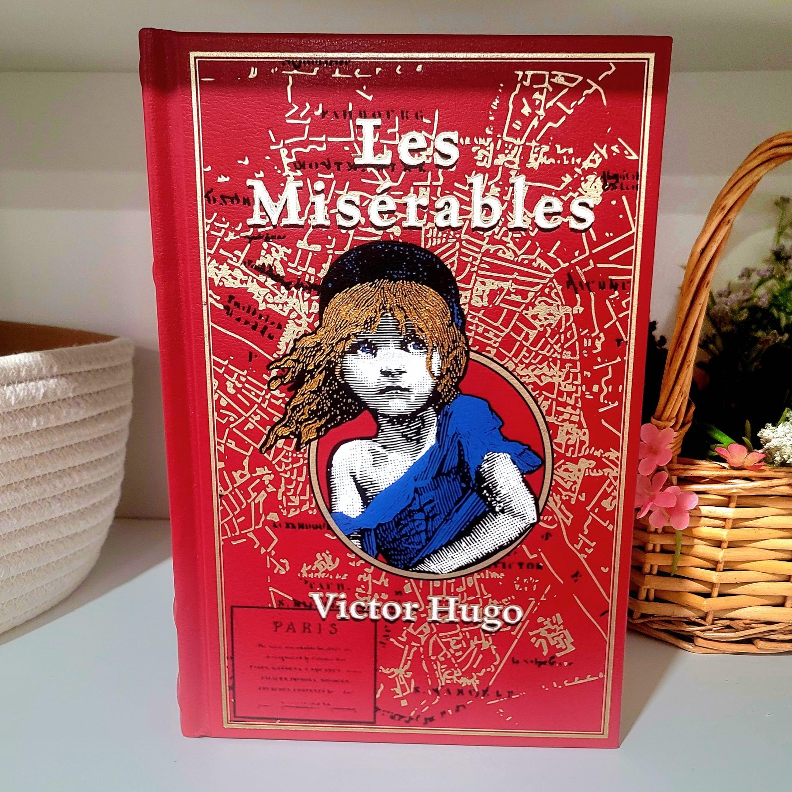 Les Miserables by Victor Hugo Collectible Leather Bound Gold Hardcover Book