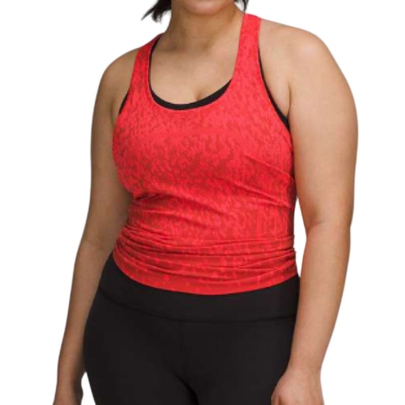 Lululemon Swiftly Tech Racerback Tank Top 2.0 in Camo Red Rock, Size 10