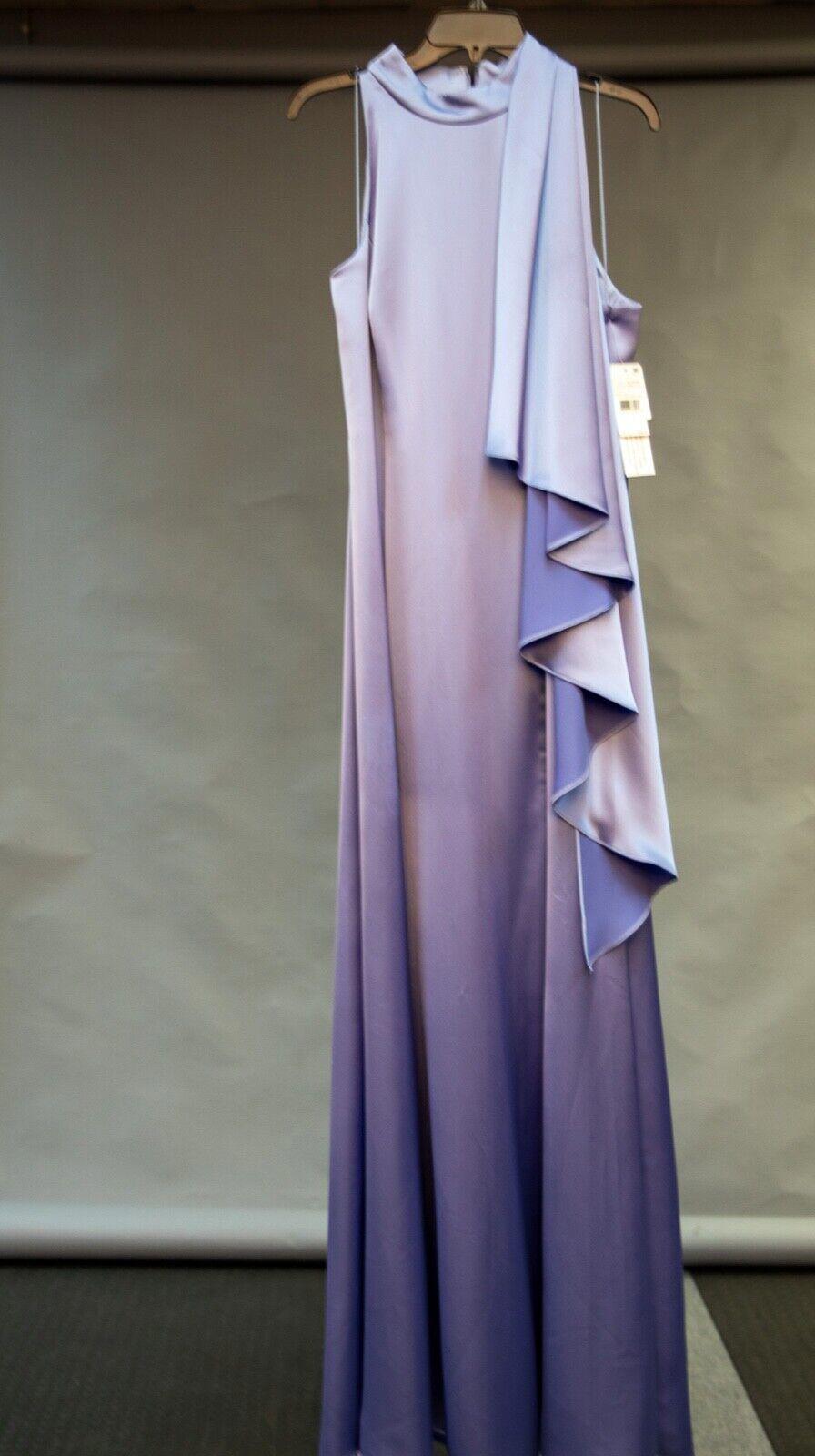 Adian Mattox Halter Satin Mermaid Gown