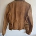 Jakett New York 100% Leather Moto Jacket Lined Women M Boho 70s Light Brown