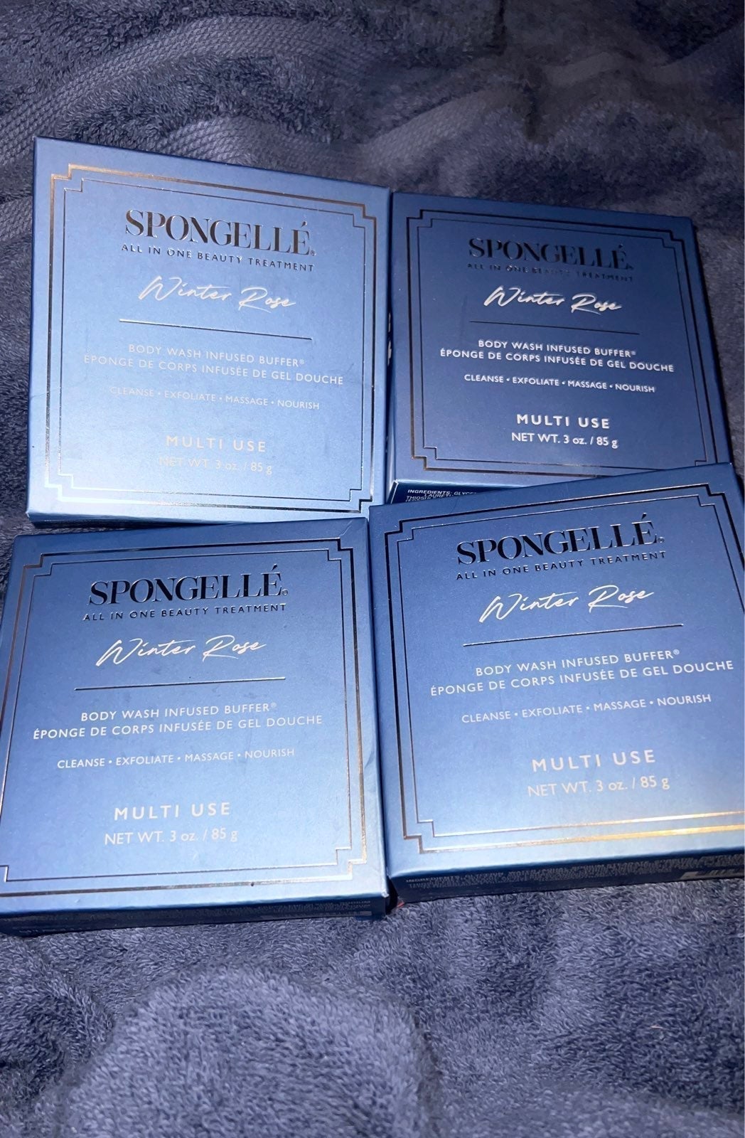 Spongelle Body Wash Infused Buffers winter rose X 4