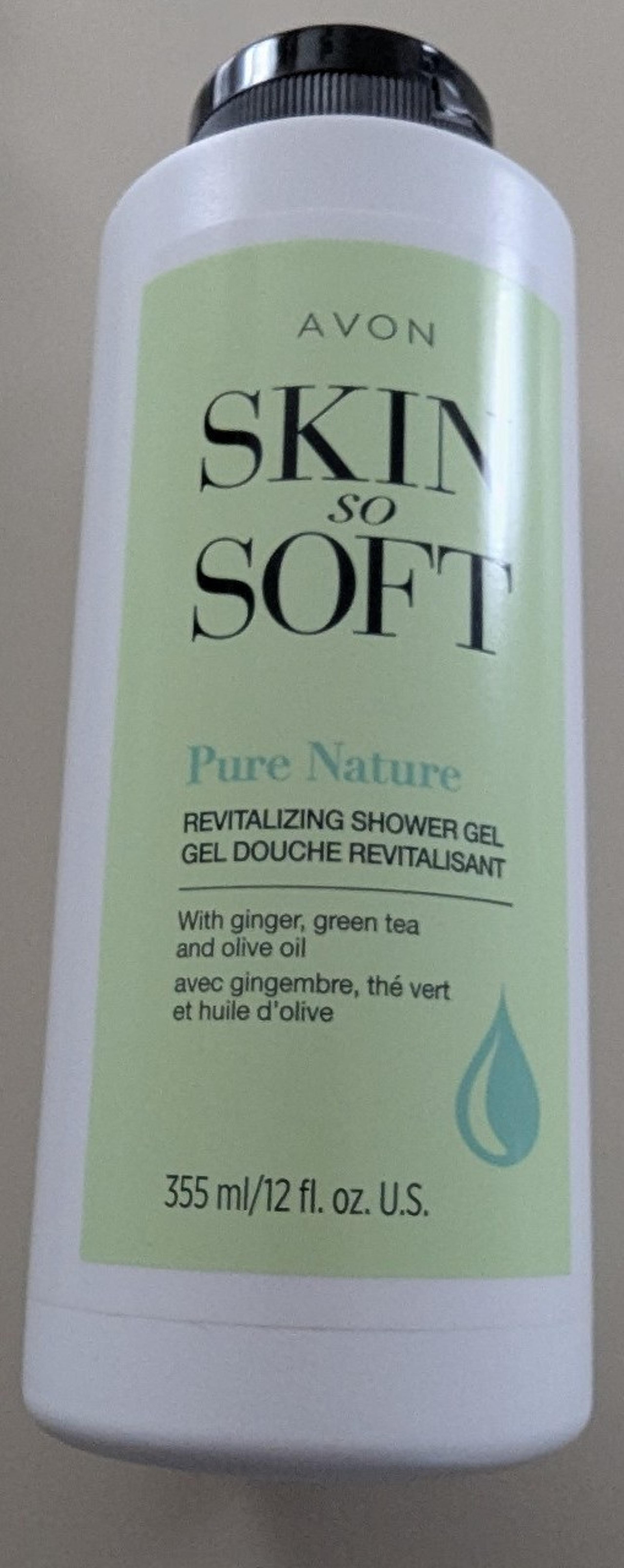 Avon product. Skin So Soft Pure Nature. Revitalizing shower gel