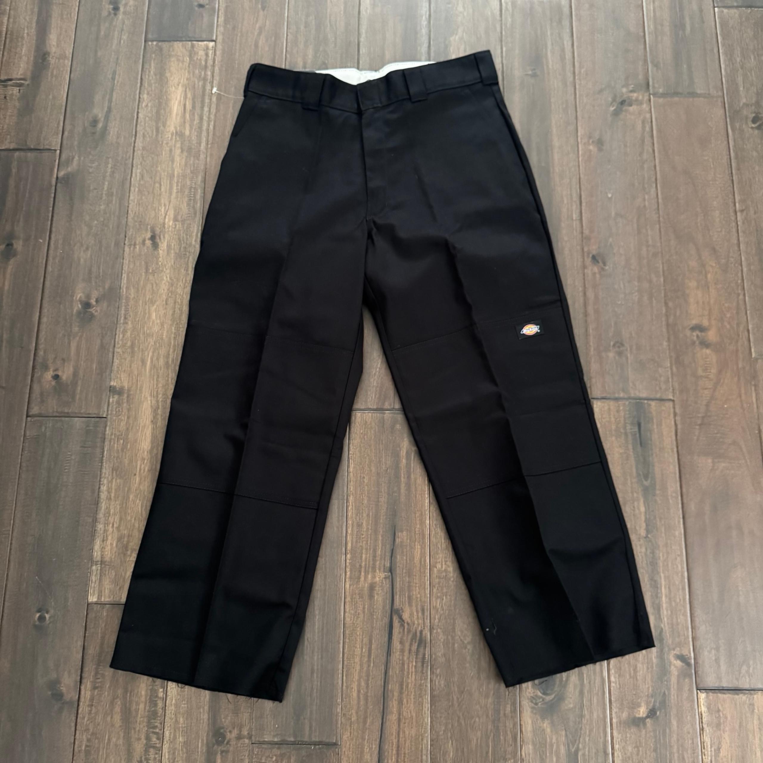 Dickies Twill Work Pants Loose Fit Straight Leg 32x27 Black NWT