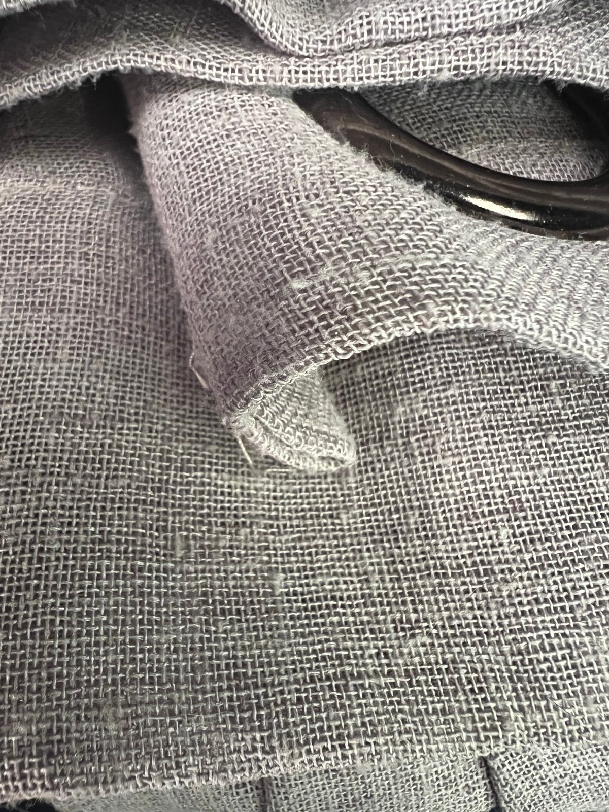 12 panels of gray curtains with curtain rods