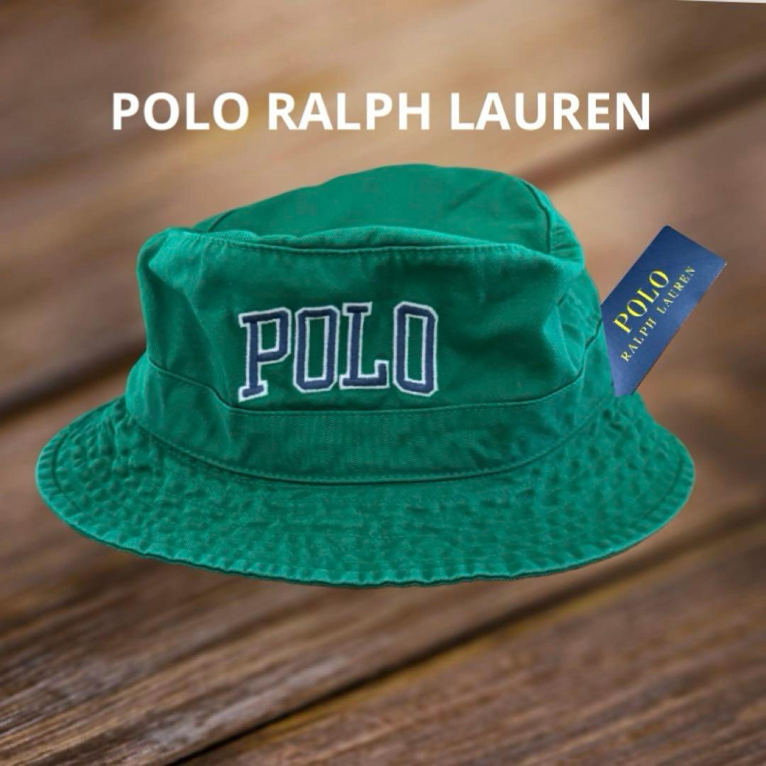 POLO RALPH LAUREN Men's Beachside Bucket Hat (Polo Green) Size L/XL