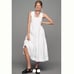 By Anthropologie Square-Neck Eyelet Tiered Midi Dress