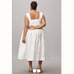 By Anthropologie Square-Neck Eyelet Tiered Midi Dress