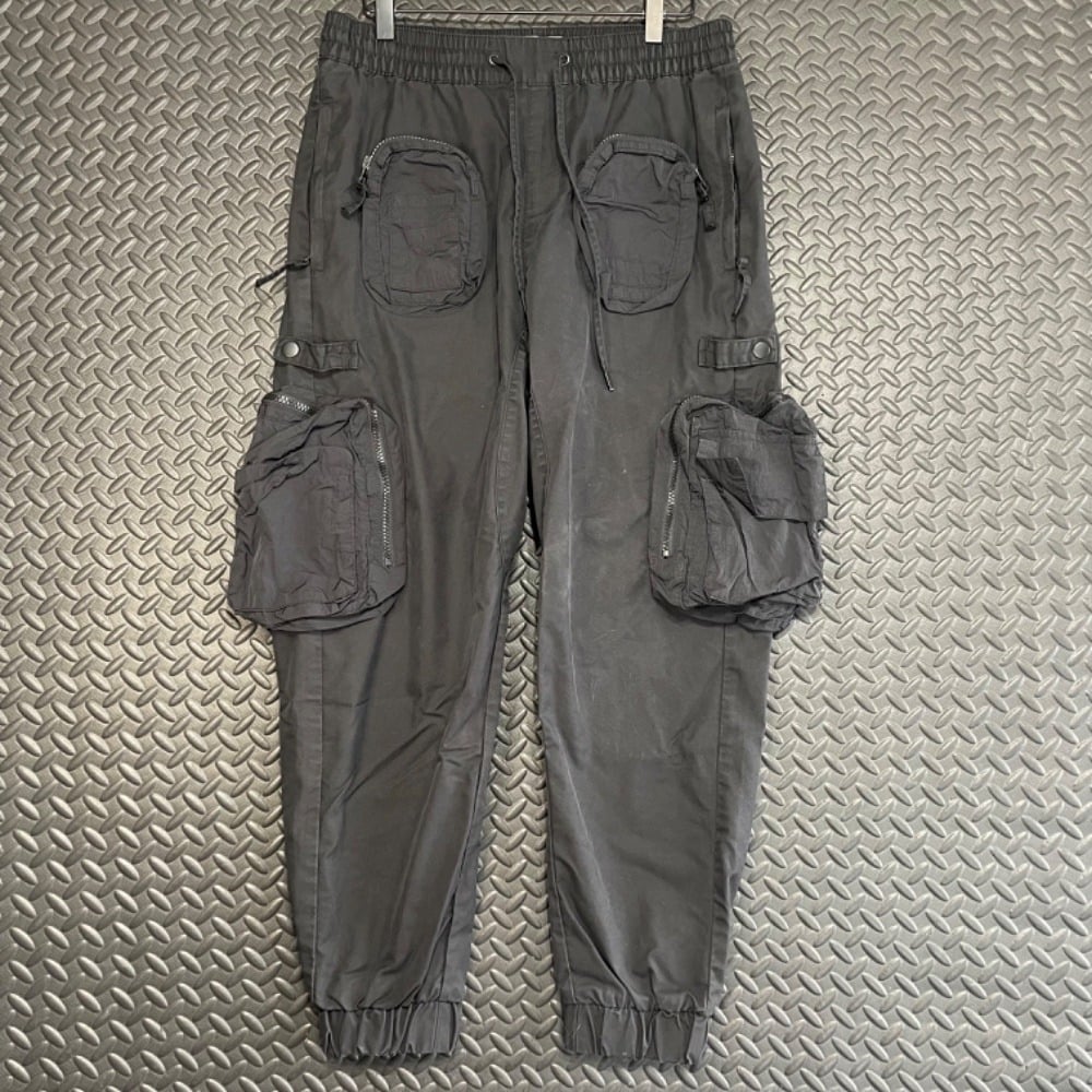 Bershka Black Cargo Utility Multi Pocket Tactical Streetwear Mens Size M