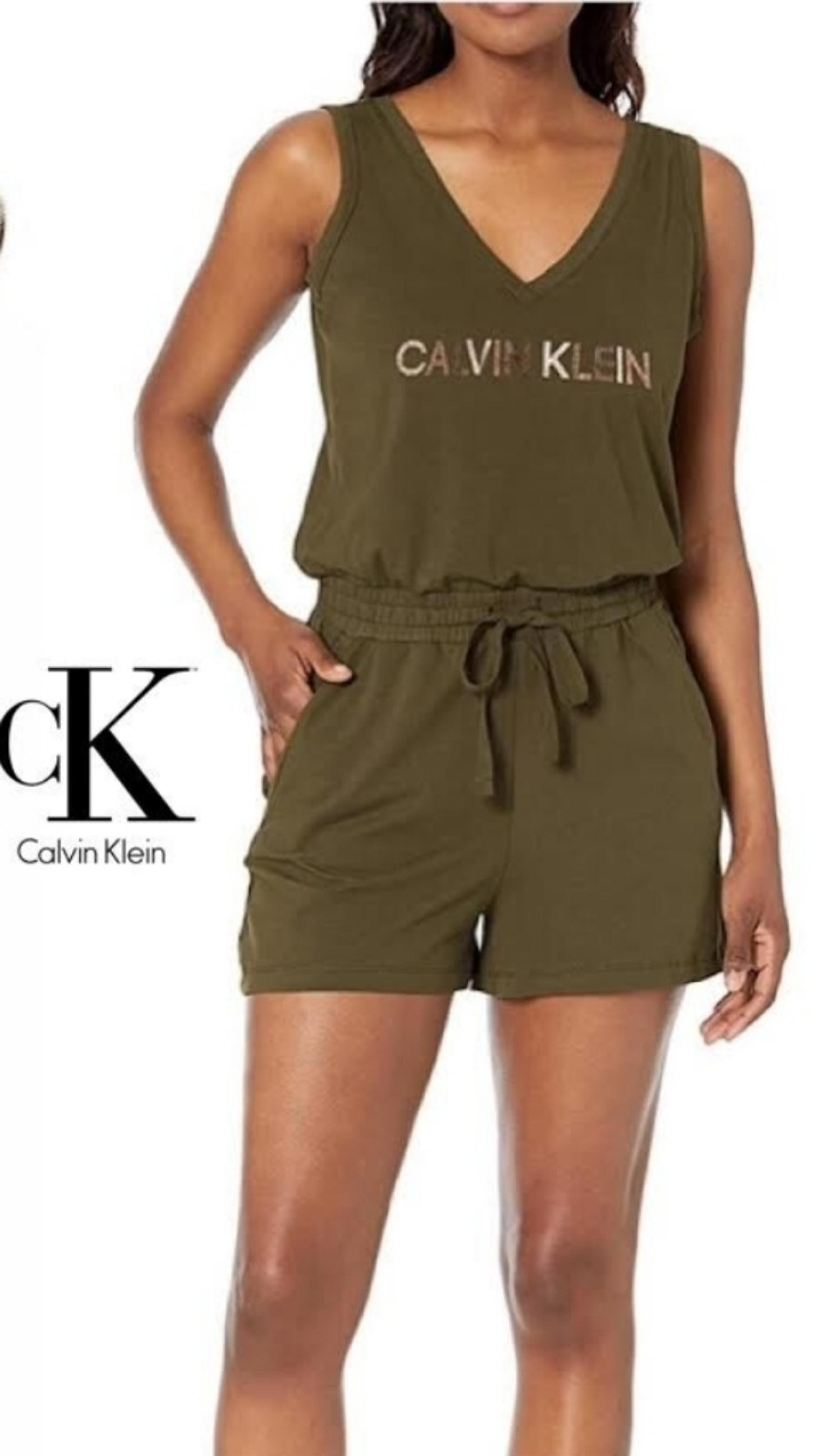 Calvin Klein Sleeveless Rhinestone Romper Jumpsuit Sz. L