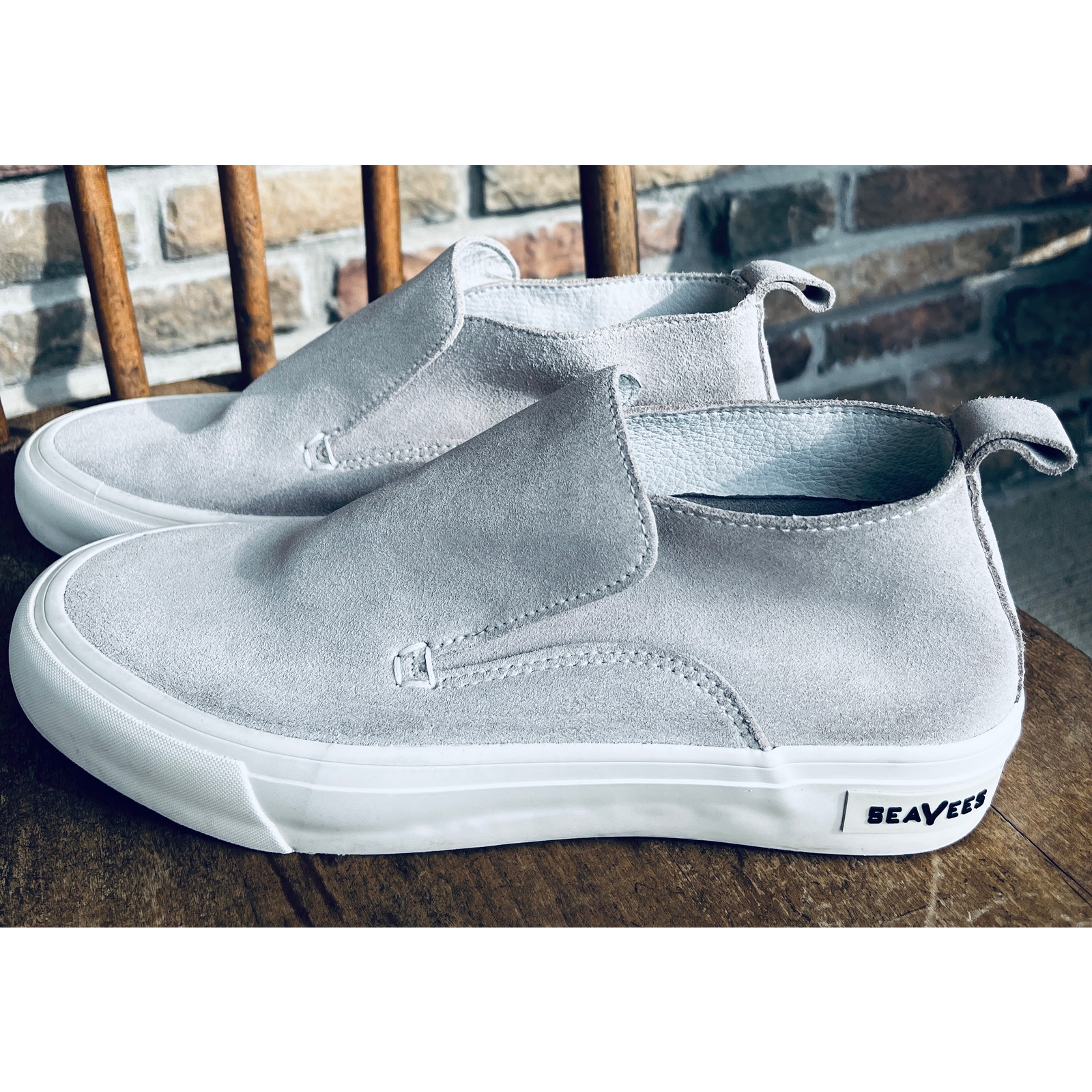 Women's Seavees Huntington Middie Oyster Slip-On Shoes, Size 8