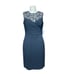 Rickie Freeman for Teri Jon Black Ruched Lace Neck Sheath Dress Size US 6