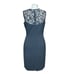 Rickie Freeman for Teri Jon Black Ruched Lace Neck Sheath Dress Size US 6