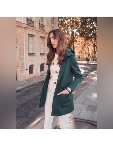 Sezane Alfred Coat (Hooded Rain Jacket)