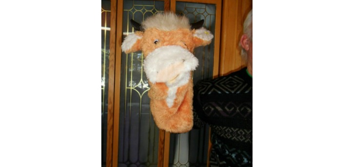 Steiff cow doll hand puppet mimic 2085