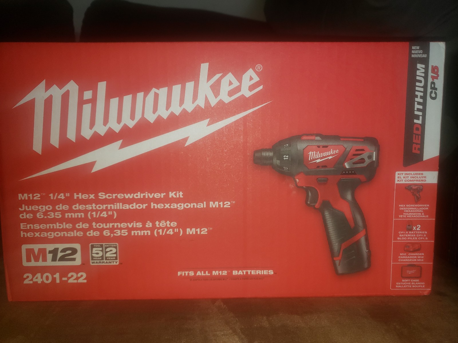Milwaukee M12 1/4 HEX SCREWDRIVER KIT 2401-22