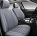 LINGVIDO Breathable Leather Grey Car Seat Covers, Rhombus Faux Leather Vehicle