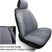LINGVIDO Breathable Leather Grey Car Seat Covers, Rhombus Faux Leather Vehicle